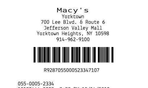 Macys receipt template image