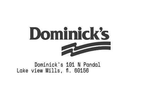 Dominicks grocery receipt template image