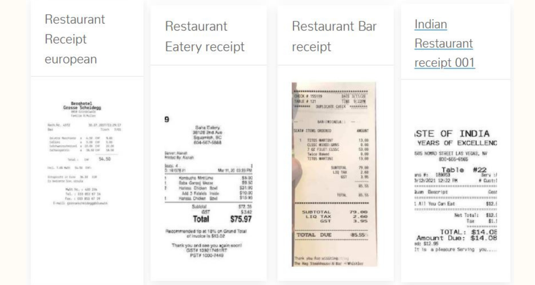 Receipt Template For Restaurant Receipts Expensefast