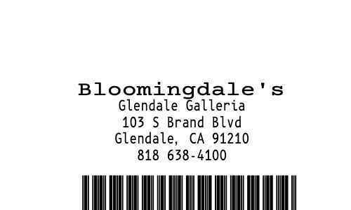 Bloomingdale's receipt template image