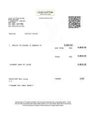 Louis Vuitton - invoice template image