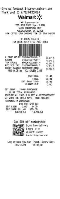 Walmart receipt template 2024 image