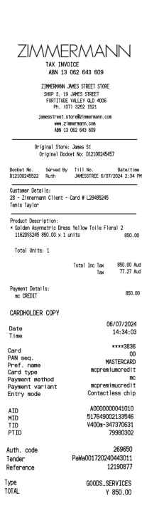 Zimmermann receipt template receipt template preview thumbnail