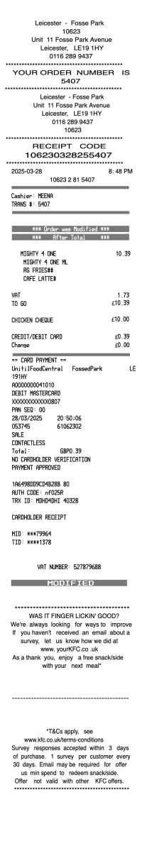 KFC UK receipt template receipt template preview thumbnail
