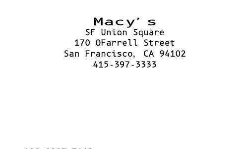 Macy's Department Store receipt template image