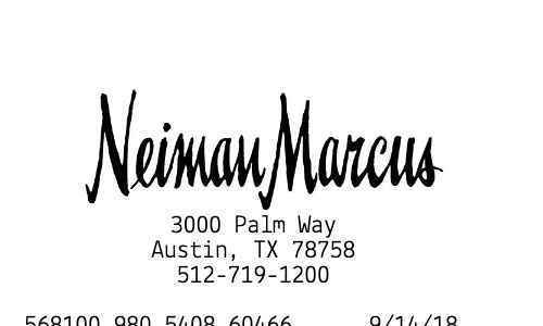 Neiman Marcus Receipt Template image