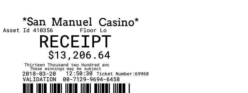 Casino receipt template image