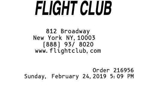 Flightclub receipt template image