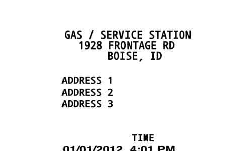 Gas Fuel receipt template image