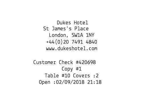 Hotel restaurant receipt template image