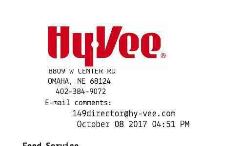 HyVee receipt template grocery image