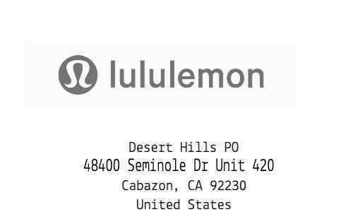 Lululemon receipt template image