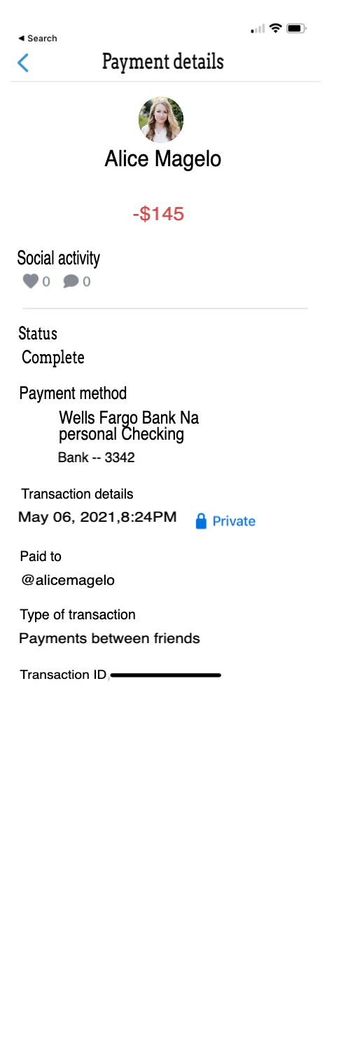 Venmo 2021 receipt template
