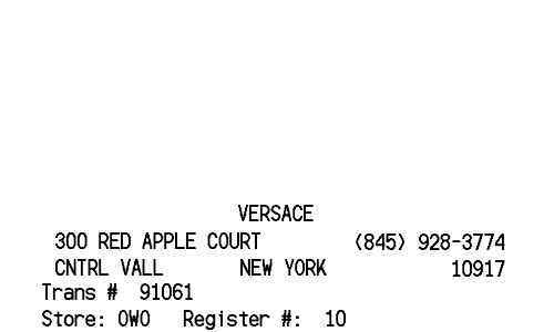 Versace receipt template image