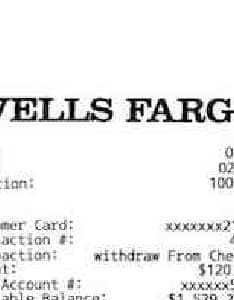 WELLS FARGO ATM receipt template image