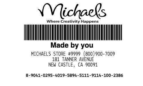 Michaels receipt template image