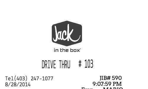 Jack In The Box receipt image