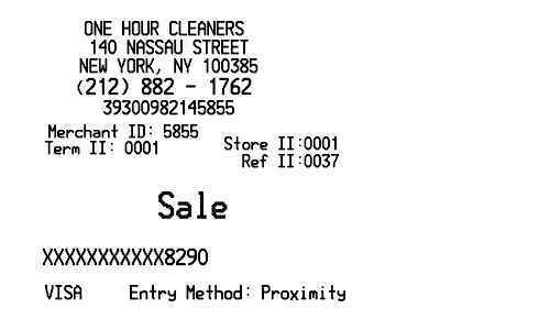 Dry cleaner receipt template image