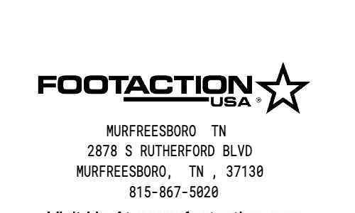 FootAction receipt template image