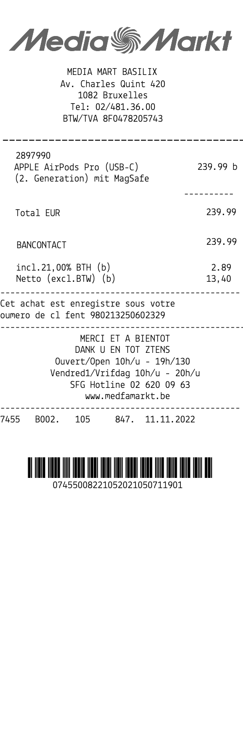 Media Markt receipt template