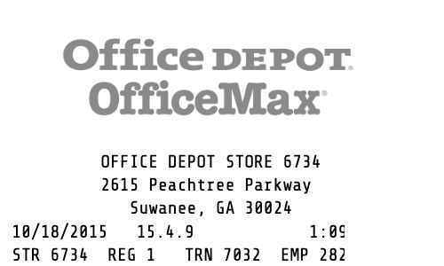 Office Depot OfficeMax receipt image