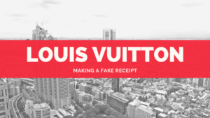 do you need a fake louis vuitton receipt expensefast