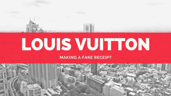 Louis Vuitton receipt — RepReceipt