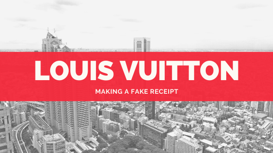 Louis Vuitton Online Receipt