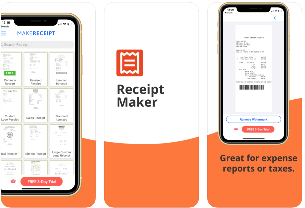 ExpenseFast - Receipt templates for virtually anything