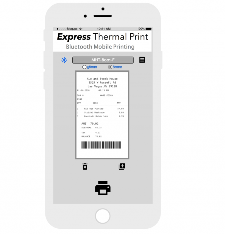 How to print receipt using Bluetooth thermal printer? expenseFAST