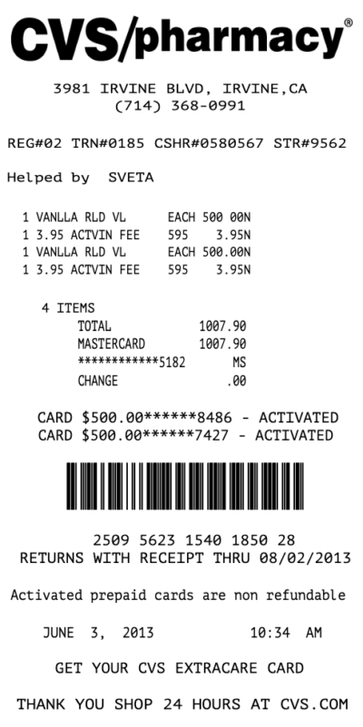 Chanel Receipt – expenseFAST